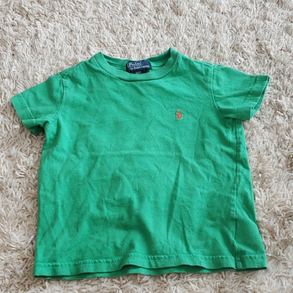Polo ralph lauren 2t green tee shirt